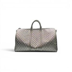 Louis Vuitton x Virgil Abloh Silver Glitter Damier Keepall 50 Bandoulière 2022